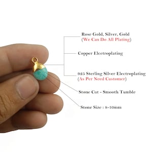 Set of 23 Tiny Tumbled Pendants, Tumble Charms Necklace, Size 8-10mm Selling By Per Piece