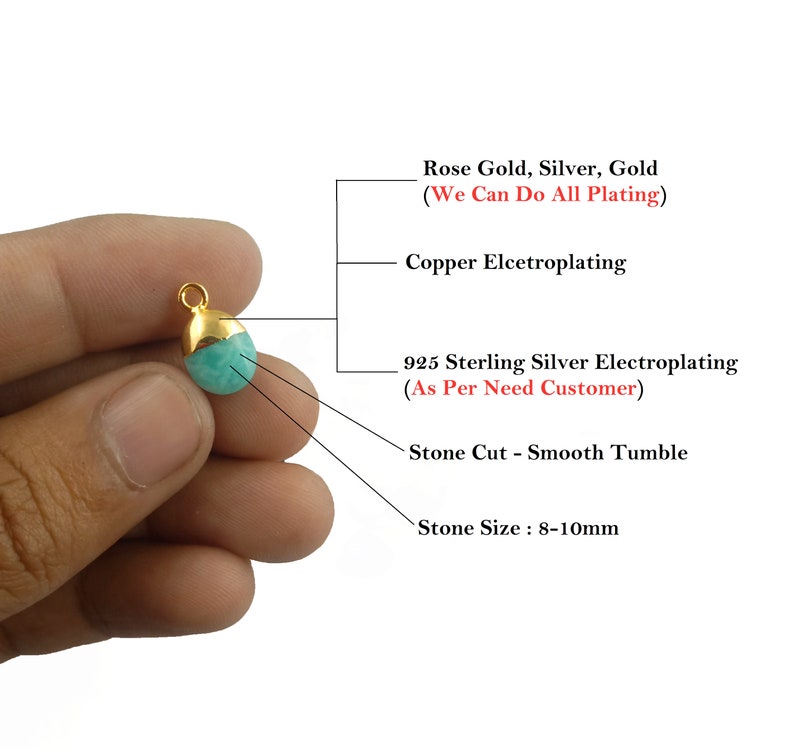 Tiny Charms Pendant Tumble Pendant Handmade Charms, Size 8mm To 10mm Approx. Selling Per Piece Amazonite ( 23 )