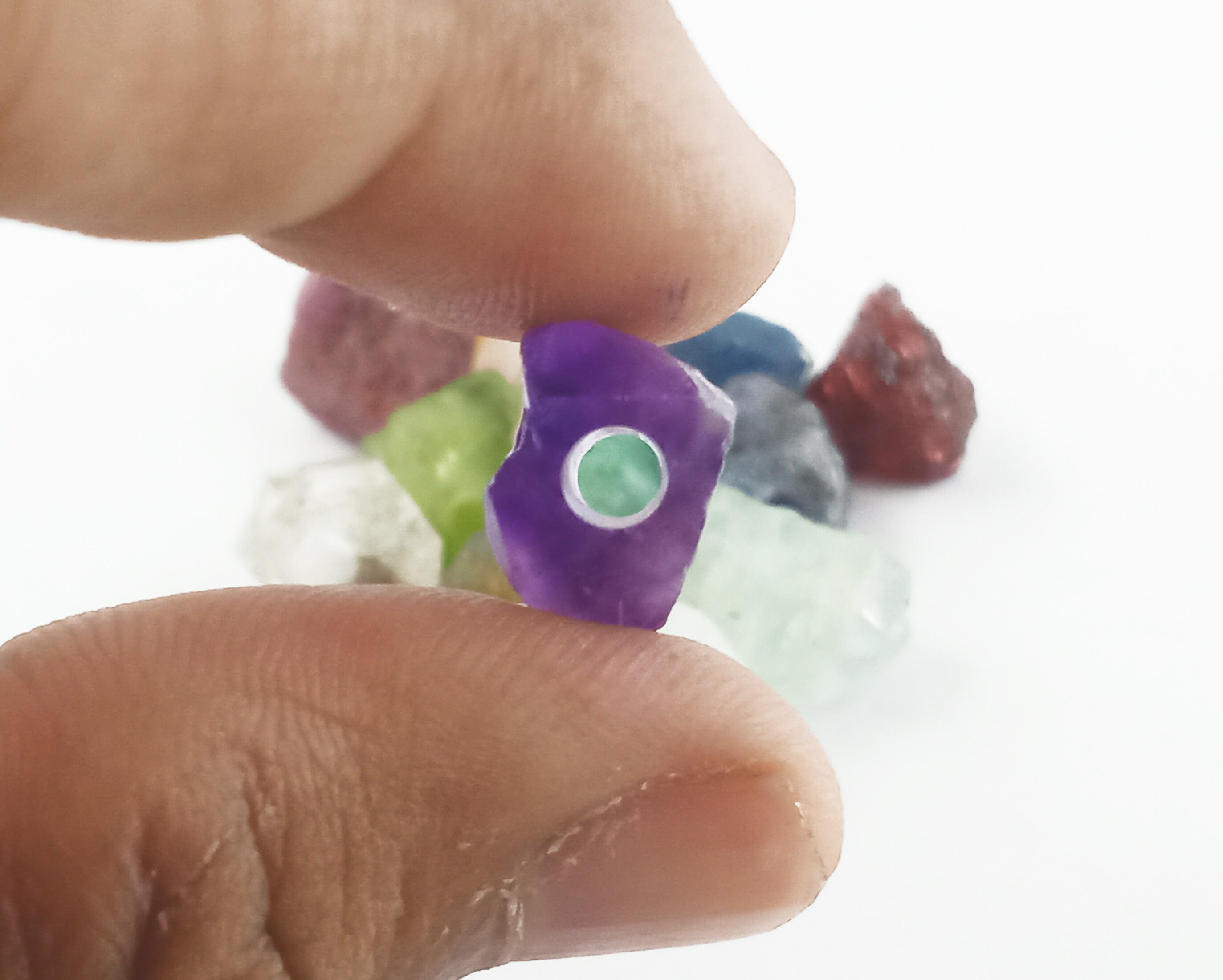 Raw Drill Gemstone Beads - Hole Drill Size 3mm - Loose Raw Gemstone - Handmade Raw Gemstone, Drill Raw Stone, Sold Individually