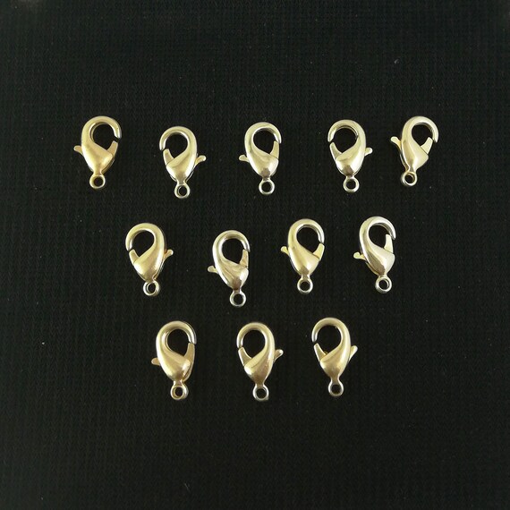 25 Piece Set of Lobster Clasps, Size 10x5mm, 12x6mm Approx. Gold Finish Making for Jewelry Components, Jewelry Findings Mother's Day