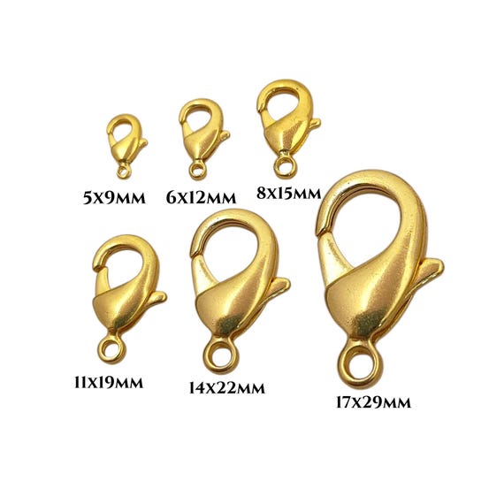 Multi Size Gold Finish Lobster Clasps-jewelry Helping Components