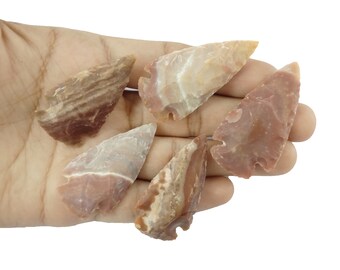 Natural Arrowhead 46x24mm Authentic Hand Crafted Agate Stone Arrow Heads Loose Gemstone