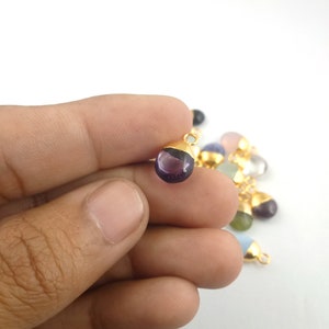Tiny Charms Pendant Tumble Pendant Handmade Charms, Size 8mm To 10mm Approx. Selling Per Piece Amethyst ( 2 )