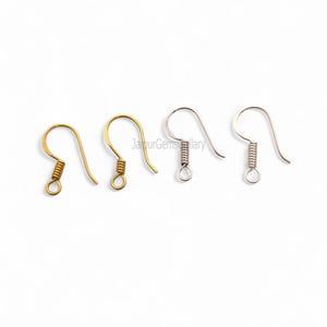 Gold Plated French Hooks Ear Wire-Silver Water Proof Earring Findings-DIY Jewelry Making Earwire-Gift For Designer Maker-Selling 10 Pair Lot