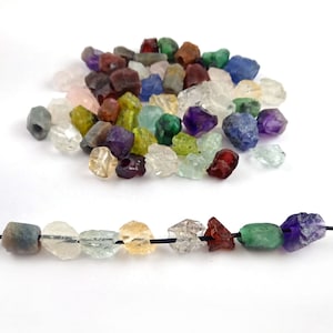 Natural Raw Rough Birthstones Central Drill Loose Stone Raw Gemstone Jewelry Making For Pendant, Necklace, Bracelet, Birthstone Jewelry