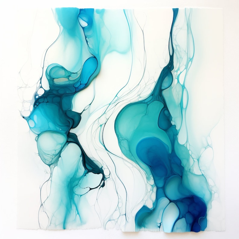 Printable Abstract Alcohol Ink Art on Yupo Paper / Abstract Etsy