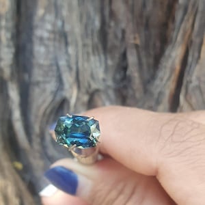 Natuurlijke groenblauwe Australische parti saffier, 2,8 karaat edelsteen