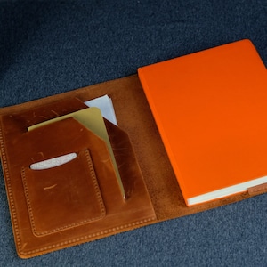 Leather A5 Planner Cover: Free Personalized Journal, Sketchbook Case