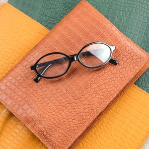 Crocodile Print Leather Journal Cover: A5 Planner, Custom Size