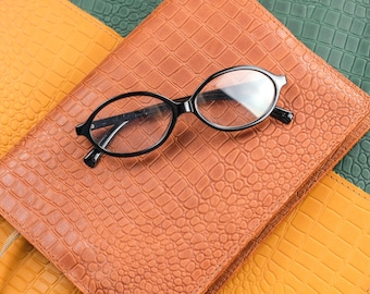 Crocodile Print Leather Journal Cover: A5 Planner, Custom Size