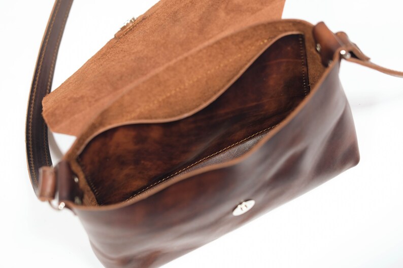 Leather Flap Bag Shoulder Bag for Women Long Strap Leather Etsy