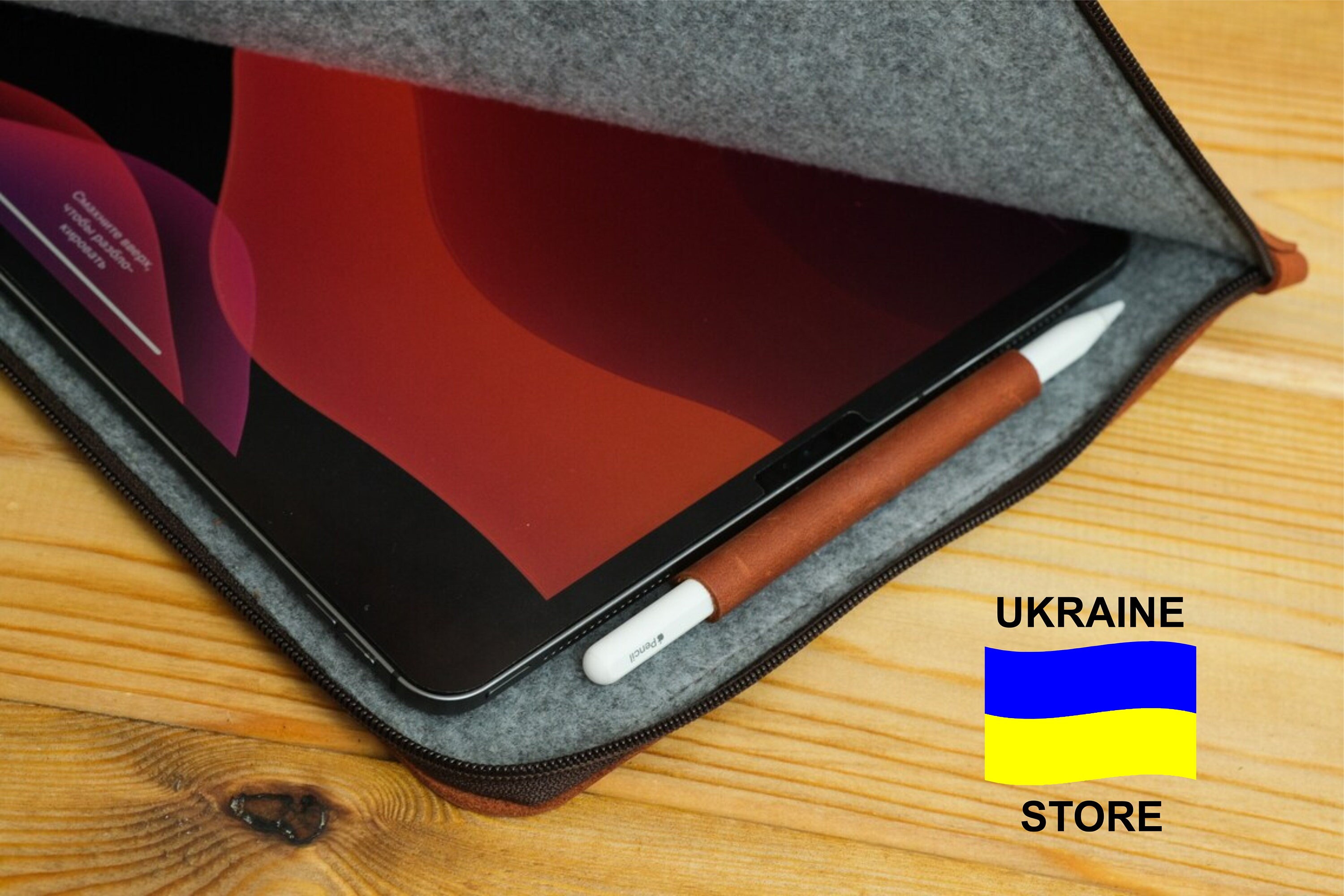 Zippered Leather Case for Ipad Pro 12.9 2021 W/ Apple Pencil Etsy