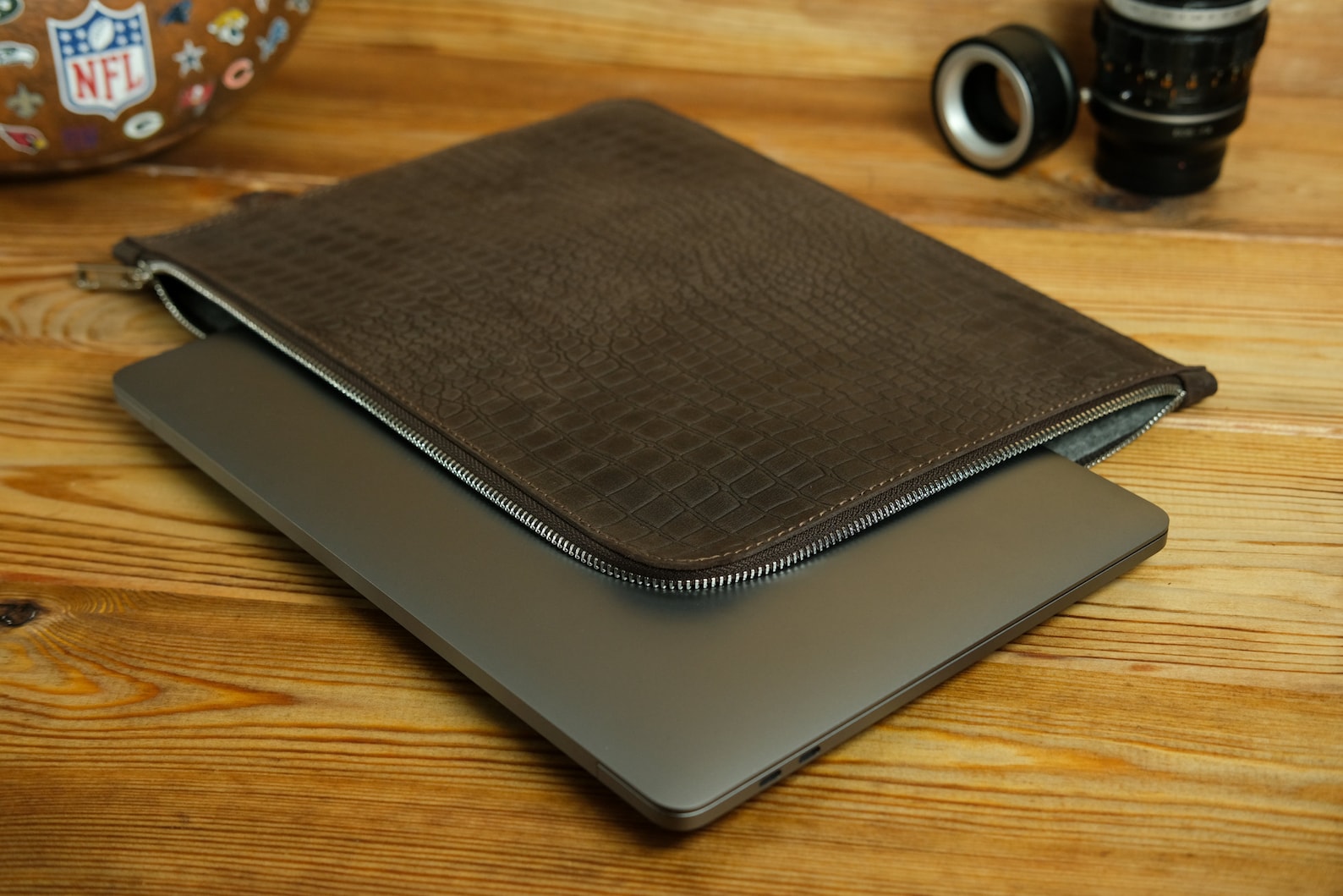 MacBook Pro M1 2020 case Felt laptop sleeve Zippered Leather Etsy