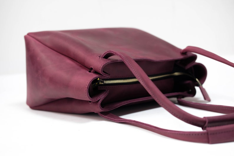 Vintage style leather bag for women Cognac leather purse Etsy