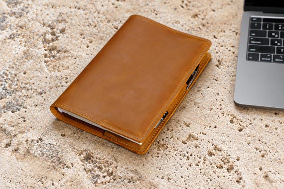Personalization Leather notebook cover, Vintage journal case A6, Planner Cover A5 B6 A4 B5, Custom Size, Corporate Gifts with Logo