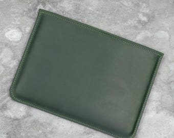 Folded Edge Leather iPad Sleeve, Wide Opening Case for iPad Pro Air Mini