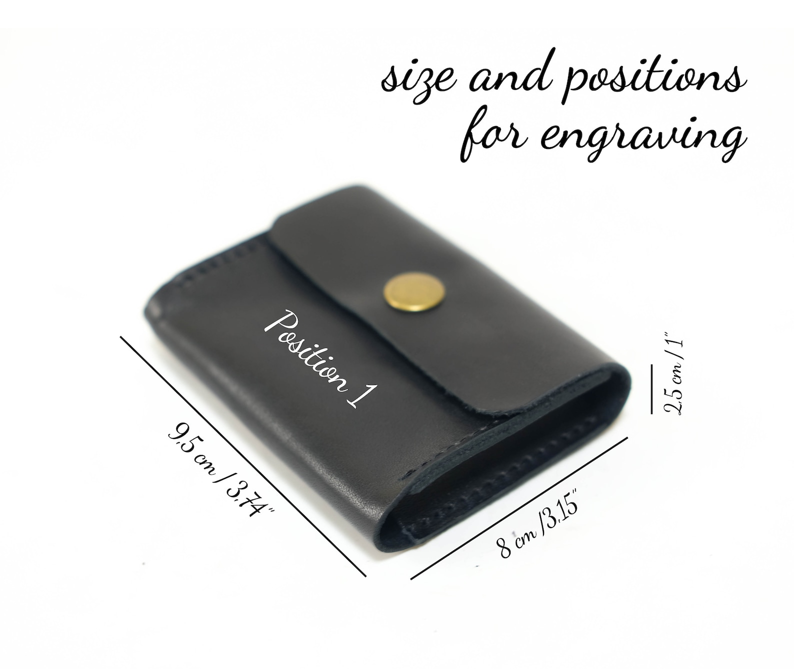 Leather Card Holder Card Holder With Button Leather Business - Etsy