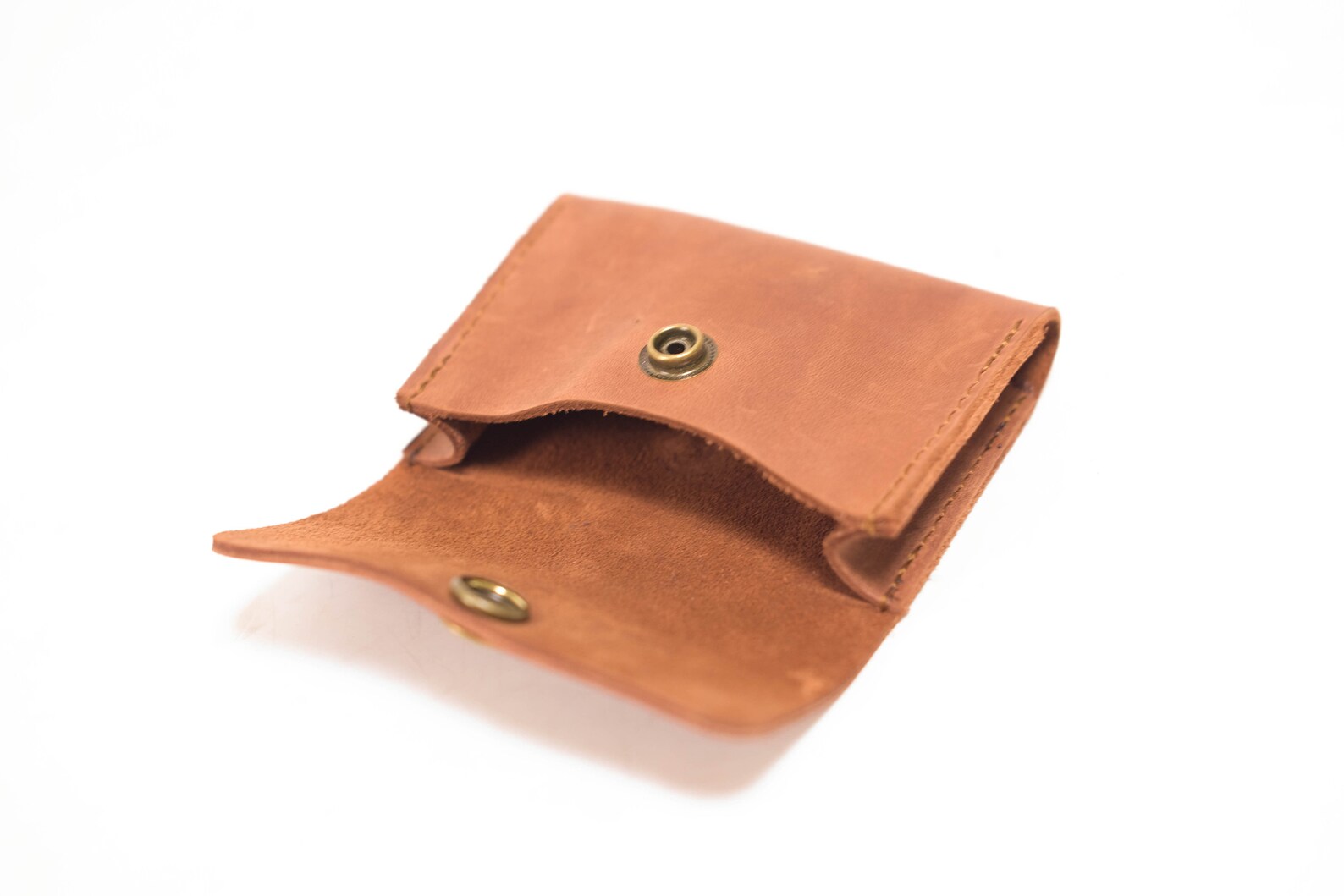 Leather Card Holder Card Holder With Button Leather Business - Etsy