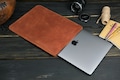 Leather case for MacBook 13 2025, Free Personalized Leather MacBook Sleeve, pro 14 Laptop Case, macbook air 15 inch Cover, Christmas gifts product logo