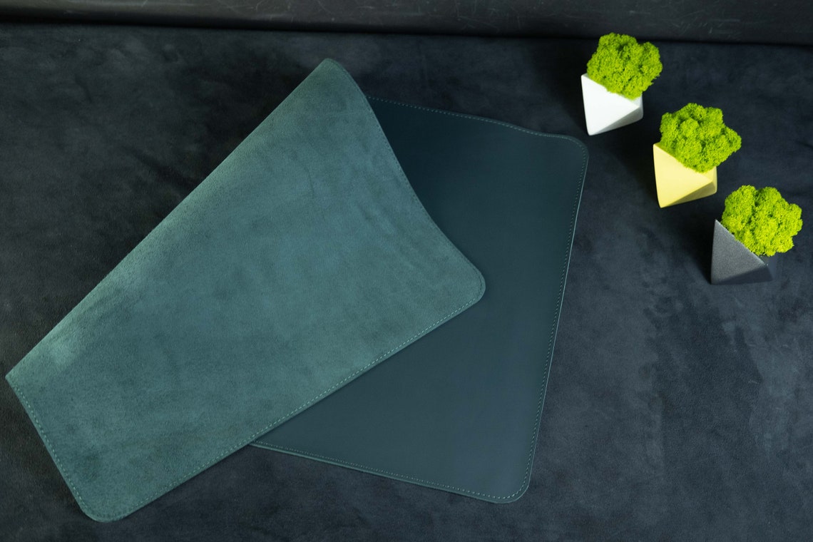 Leather Desk Mat Large Leather Table Mat Personalized Etsy