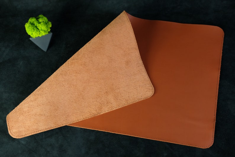 Leather Desk Mat Large Leather Table Mat Personalized Etsy