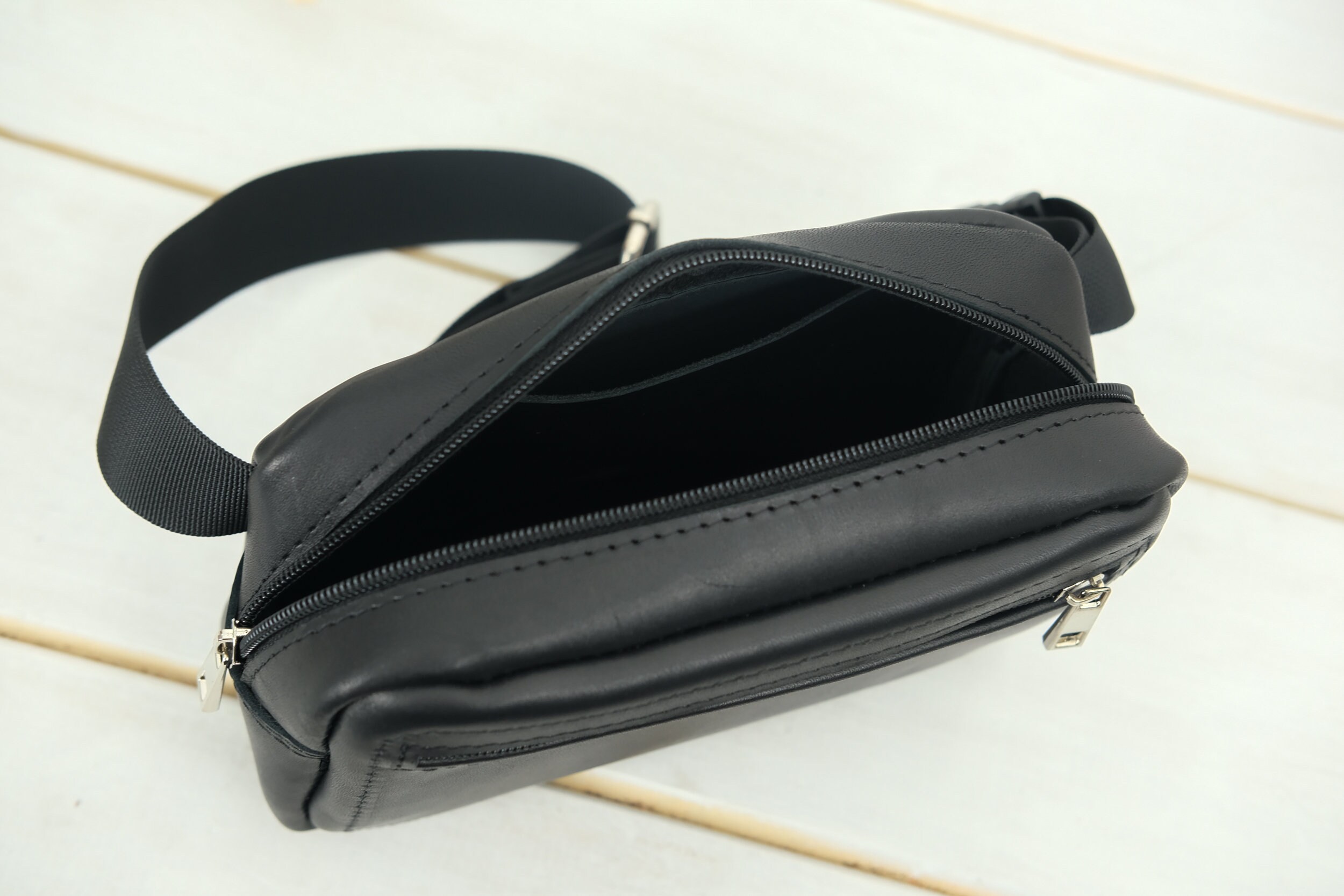 Non-Personalized Leather Fanny Pack Crossbody Bags - The White Invite