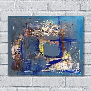 Palette knife art Palette knife painting Office wall art Abstract painting Original painting Minimalist gallery wall Abstract wall art