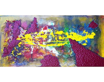 Buntes Gemälde Original Abstrakte Kunst Acryl Leinwand Kunstwerk Wanddekoration 24 von 12 von Kunstquelle