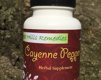 Organic Cayenne Pepper Vegan Capsules, Each 450 mg, Organic Ingredients, Wholesale and Retail