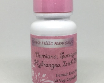 Female ES Support, Damiana, Sarsaparilla, Hydrangea, Irish moss, Retail and Wholesale
