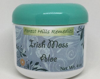 Irish Moss and Aloe Vegan Cream, Organic, All Natural, Best Face and Body Hydrating, Quickly Absorbed, Retail & Wholesale