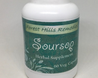 Soursop Vegan Capsule, 100% Pure Graviola Leaf Powder, Different Counts, Retail & Wholesale