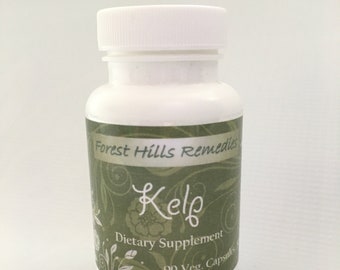 Kelp Vegan Capsules, 500 mg, Atlantic Kelp, Organic Ingredients, Different Counts available, Wholesale & Bulk Available