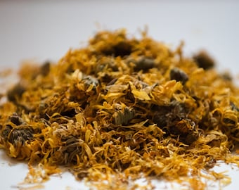 Calendula Flowers and Petals, Dried Marigold, Culinary and Skincare