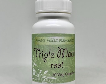 Organic Triple Maca Blend, Red, Black, White, Vegan Capsule, Free Shipping, No additive, Mde fresh to orders
