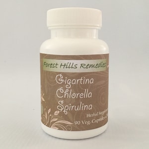 Gigartina, capsules végétaliennes de chlorella et de spiruline, algues marines 100 % pures biologiques, algues rouges et vertes, nombre différent, vente au détail et en gros