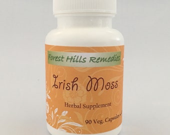 Irish Moss Vegan Capsules, 100% Pure Sea Moss, Different counts available, Wholesale available