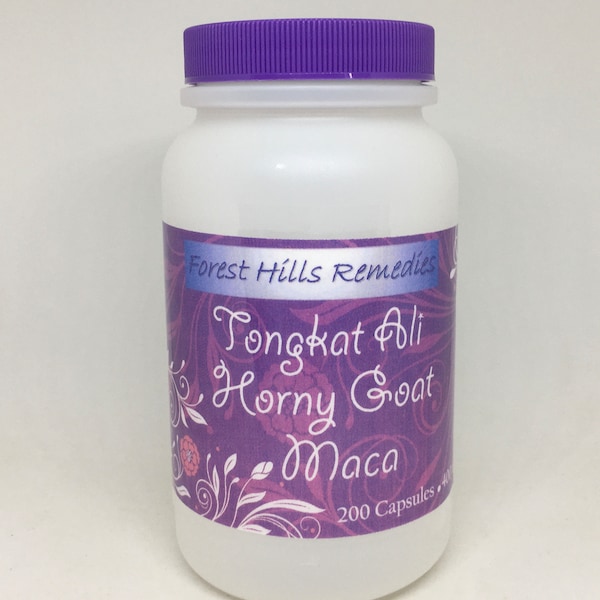 Tongkat Ali, Horny Goat, Maca, Vegan Kosher Halal Capsule, 100% Pure Organic Ingredients , Retail and Wholesale