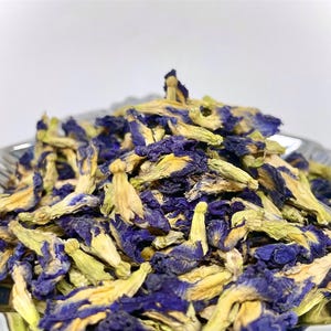 Butterfly Pea Flowers, Wild Crafted Whole Dried Tea, Clitoria Ternatea
