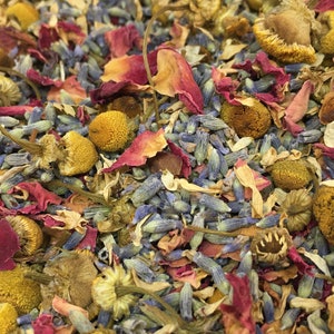 Good Night Tea, Bedtime Tea Blend of Lavender, Chamomile and Rose, Calming & Relaxing
