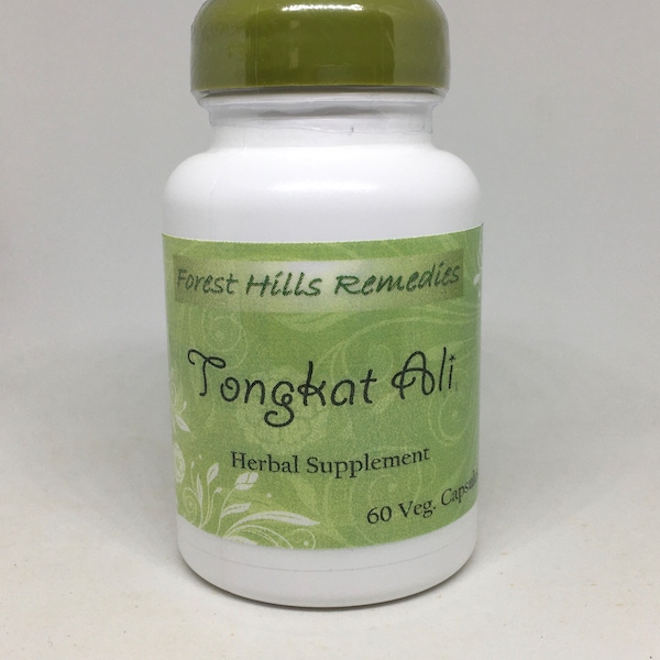 Tongkat Ali Root Powder Vegan Capsules, Organic Longjack