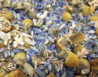 Té orgánico de lavanda y manzanilla, mezcla relajante de hojas sueltas