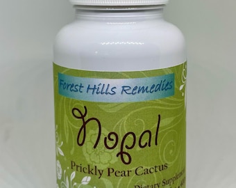 Nopal Vegan Kosher Halal Capsules, 400 mg, Opuntia Ficus-Indica, Retail and Wholesale, Free Shipping