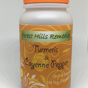 Turmeric and Cayenne Pepper Vegan Capsule, 100% Pure Organic Powder, Wholesale and Retail available