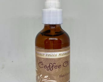 Aceite de café, más aceite de argán y ricino, aceite para el cabello