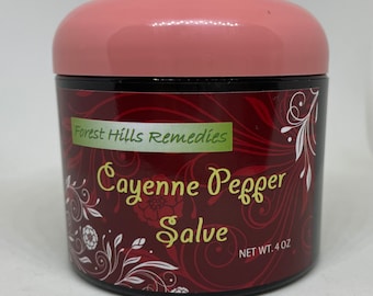 Cayenne Pepper Salve, Traditionally Infused Oil of Cayenne Pepper, Vegetarian, Kosher, Halal Ingredients