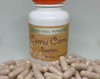 Camu Camu Vegan Capsule, Kosher, Halal, Organic Powder, 500 mg, No Additive, Free Shipping