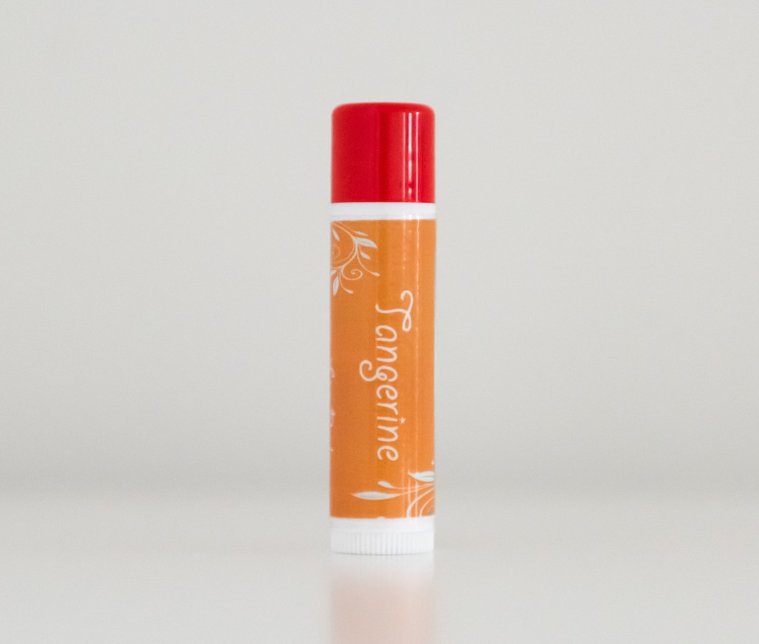 Tangerine Lip Balm, All Natural, Herbal Kosher Halal Lip Balm, No