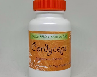 Cordyceps Vegan Kosher Halal Capsule, Cordyceps sinensis, Free shipping in the US, No additive, Freshly made to orders