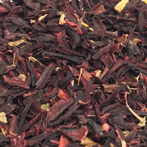 Pétalos de hibisco, té de hibisco del Caribe, té helado y té caliente